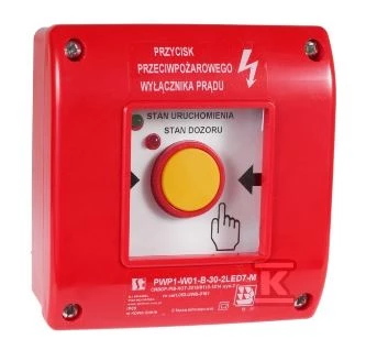 Ręczny przycisk uruchamiania PWP1 2LED z młoteczkiem PWP1-W01-B-11-2LED11\M