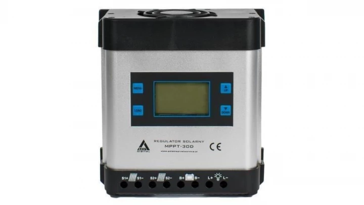 Regulator solarny Kontroler ładowania MPPT 30A 12V/24V LCD AZO