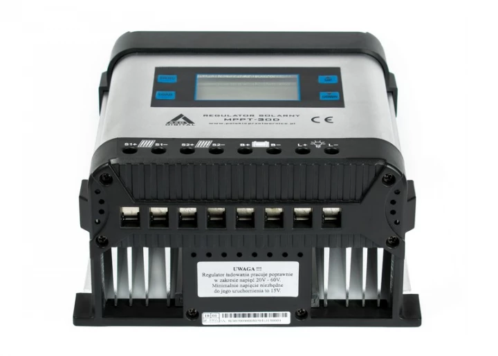 Regulator solarny Kontroler ładowania MPPT 30A 12V/24V LCD AZO