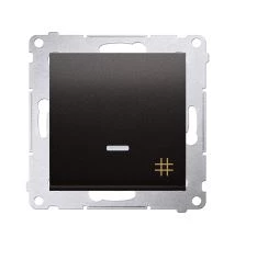 Simon 54 Łącznik krzyżowy z podświetleniem LED (moduł) 10AX 250V szybkozłącza czarny mat DW7L.01/49