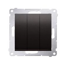 Simon 54 Łącznik potrójny (moduł) 10AX 250V szybkozłącza czarny mat DW31.01/49
