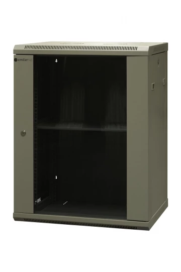 Szafa wisząca niedzielona 19&apos;&apos; 15U gł.450mm, niezmontowana, RAL 7035