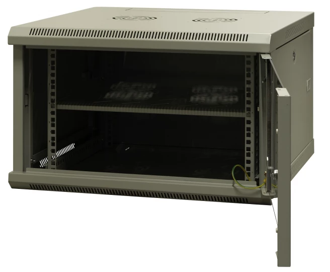 Szafa wisząca niedzielona 19&apos;&apos; 6U gł.600mm, niezmontowana, RAL 7035