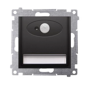 Simon 54 Oprawa oświetleniowa LED z czujnikiem ruchu 230 V AC 1.4 W białe neutralne 4000K czarny mat DOSCB.01/49