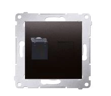 Simon 54 Gniazdo komputerowe pojedyncze RJ45 kategoria 6 z przesłoną przeciwkurzową (moduł) czarny mat D61.01/49