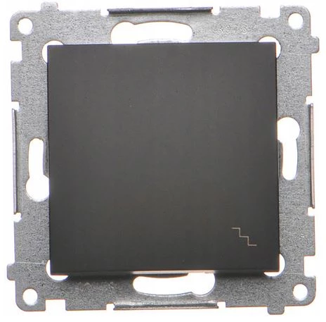 Simon 54 Łącznik schodowy (moduł) 16AX 250V zaciski śrubowe czarny mat DW6A.01/49