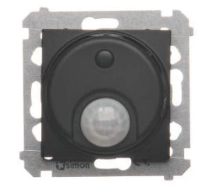 Simon 54 Łącznik z czujnikiem ruchu z przekaźnikiem (moduł) 8(2) A 230V czarny mat wymagana instalacja 3-przew. DCR10P.01/49