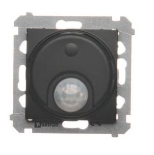 Simon 54 Łącznik z czujnikiem ruchu z przekaźnikiem z zab. (moduł) 8(2)A 230V czarny mat do instalacji 3-przew. DCR11P.01/49