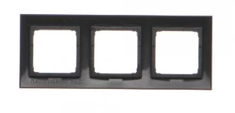 Simon 54 Premium Ramka 3-krotna PREMIUM do puszek karton-gips IP20 / IP44 czarny mat DRK3/49