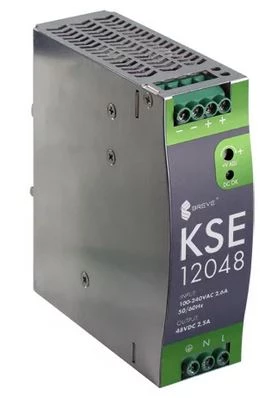 Zasilacz impulsowy KSE 12048M 230/ 48VDC 2,5A 120W na szynę DIN, Uzas: 96‑264VAC Uwyj: 48-50VDC, Ta70, 17000-1547