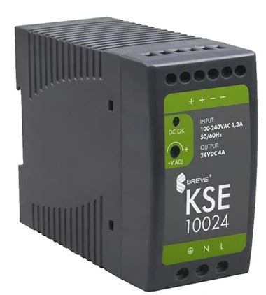 Zasilacz impulsowy KSE 10024P 230/ 24V DC 4A na szynę DIN, Uzas: 85-264VACVAC, Ta70, 17000-1544