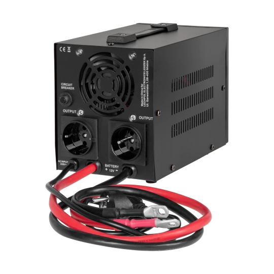 Zasilacz Awaryjny Rebel POWER-500-LFP4 - przetwornica z czystym przebiegiem sinusoidalnym i funkcją ładowania 12V 230V 500VA/300W