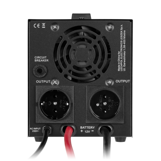 Zasilacz Awaryjny Rebel POWER-500-LFP4 - przetwornica z czystym przebiegiem sinusoidalnym i funkcją ładowania 12V 230V 500VA/300W