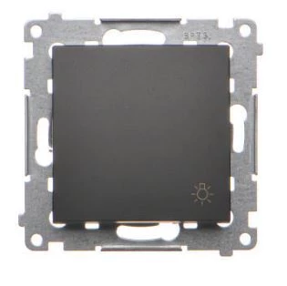 Simon 54 Przycisk światło” (moduł) 10AX 250V szybkozłącza czarny mat DS1.01/49