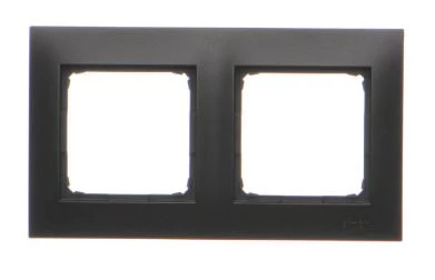 Simon 54 Premium Ramka 2-krotna PREMIUM do puszek karton-gips IP20 / IP44 czarny mat DRK2/49