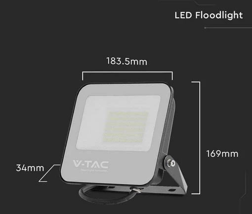 Projektor LED 50W 9250lm 4000K Dioda SAMSUNG 185LM/W IP65 Czarny 5 Lat Gwarancji 9892