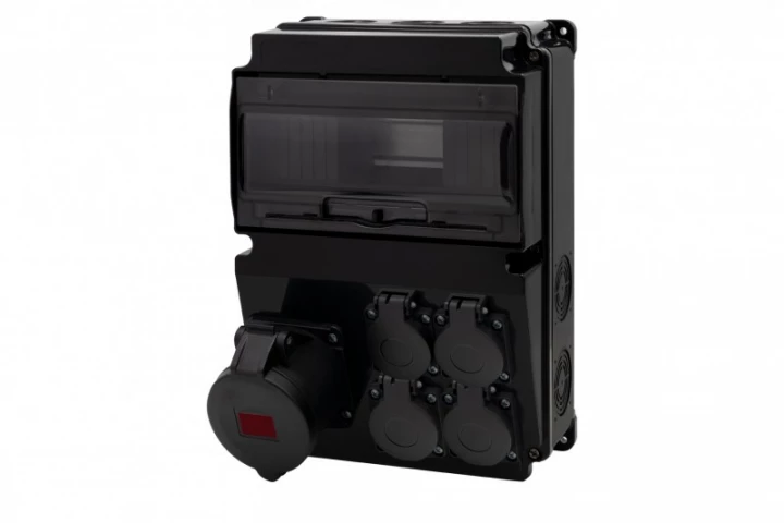 Rozdzielnica LAGO 10M SCENIC - gniazda proste 32A 5p, 4x230V /10 modułów/ IP44