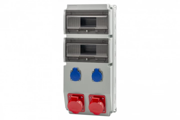 Rozdzielnica CAJA 20M - gniazda 2x32A 5p, 2x230V /20 modułów/ IP44