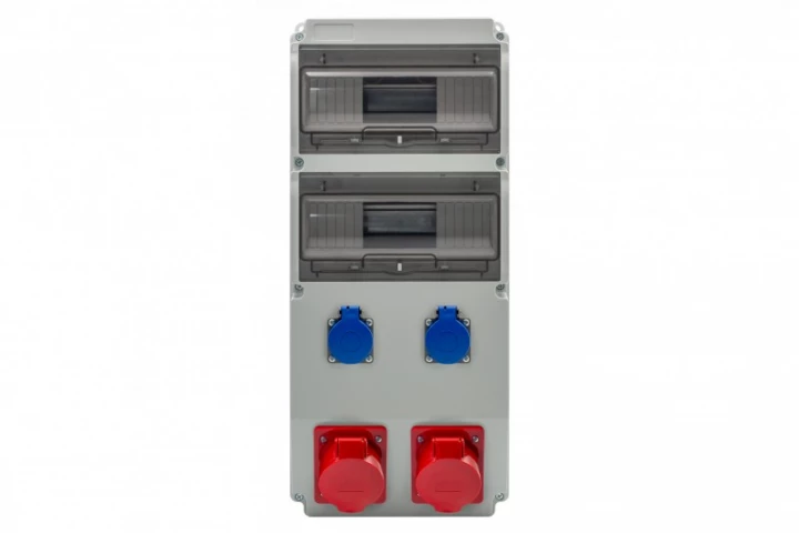 Rozdzielnica CAJA 20M - gniazda 2x32A 5p, 2x230V /20 modułów/ IP44