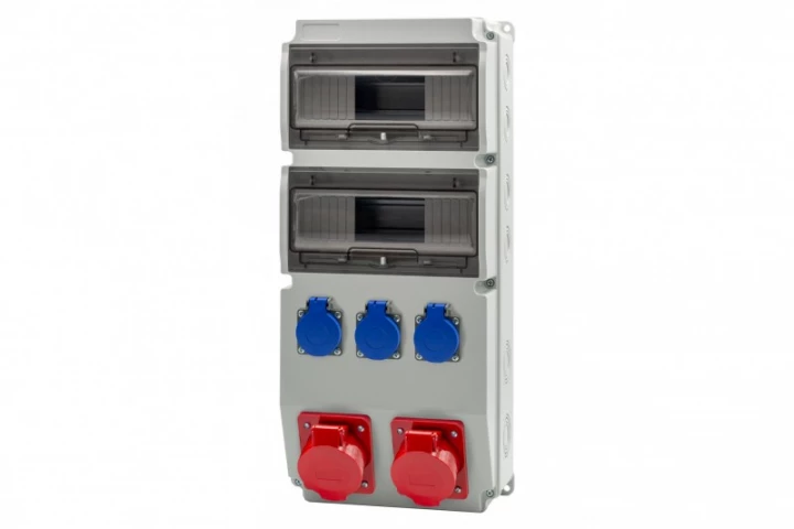 Rozdzielnica CAJA 20M - gniazda 2x32A 5p, 3x230V /20 modułów/ IP44