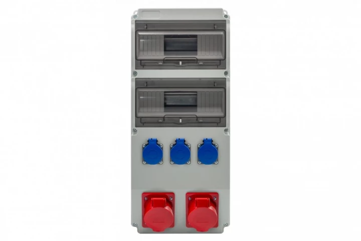 Rozdzielnica CAJA 20M - gniazda 2x32A 5p, 3x230V /20 modułów/ IP44