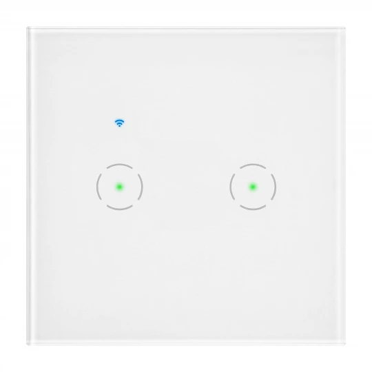 Włącznik podtynkowy podwójny Wi-Fi Tuya Smart Home, biały