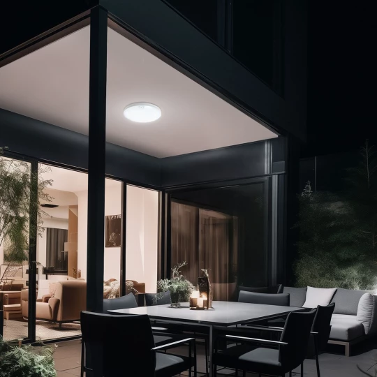 Oprawa oświetleniowa NYMPHEA PROXI PIR 18W WW 230V 120ST IP54 FI300X60MM biały okrągła
