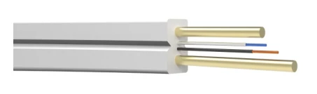 Kabel optyczny uniwersalny EmiterNet płaski drop FRP J-V(ZN)H 2E 9/125 G.657A1 Z043B LSZH (szpula 500m) biały