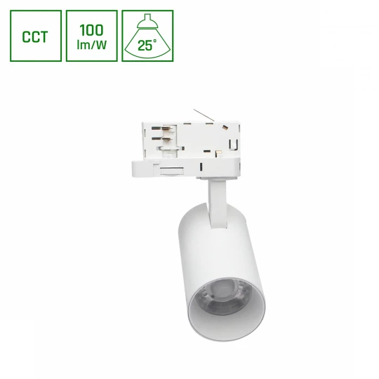 ANDROMEDA PRIME NA SZYNOPRZEWÓD 3F CCT 8W 230V 25st IP20 śr. 54x109x160mm BIAŁY SPECTRUM