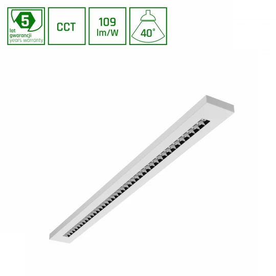 Oprawa oświetleniowa natynkowa WLD PLANK  20W/30W/40W CCT 230V 40° IP20 1195X100X25 BIAŁY
