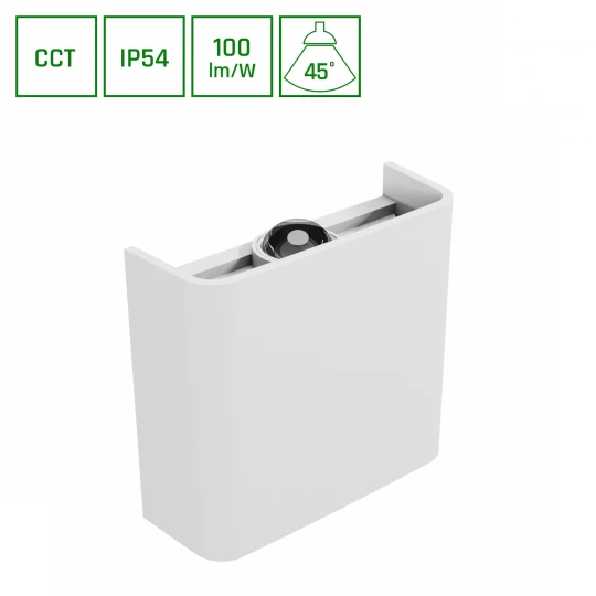 Oprawa oświetleniowa LUNARIX SCONCE 2W CCT 230V IP54 Ra90 110x100x40mm WHITE, up/down light
