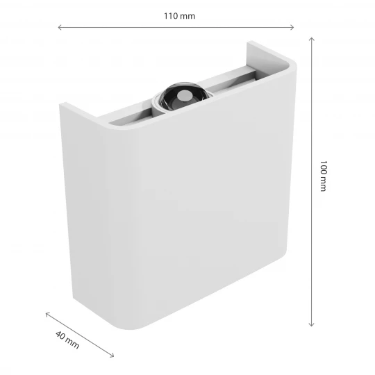 Oprawa oświetleniowa LUNARIX SCONCE 2W CCT 230V IP54 Ra90 110x100x40mm WHITE, up/down light