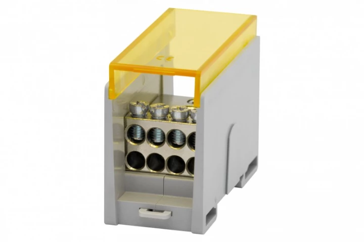 Blok rozdzielczy VBR 300A-8 (1x50 / 8x16) Al/Cu - żółty