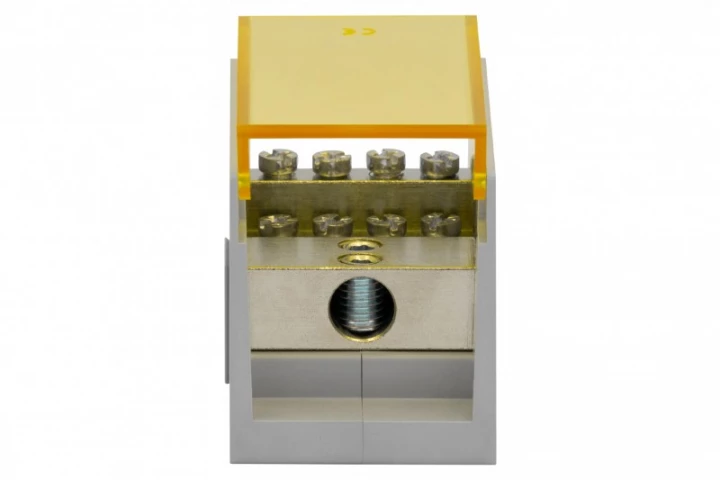 Blok rozdzielczy VBR 400A-8 (1x50 / 8x25) Al/Cu - żółty