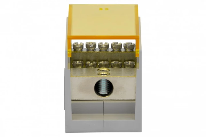 Blok rozdzielczy VBR 400A-10 (1x50 / 10x16) Al/Cu - żółty