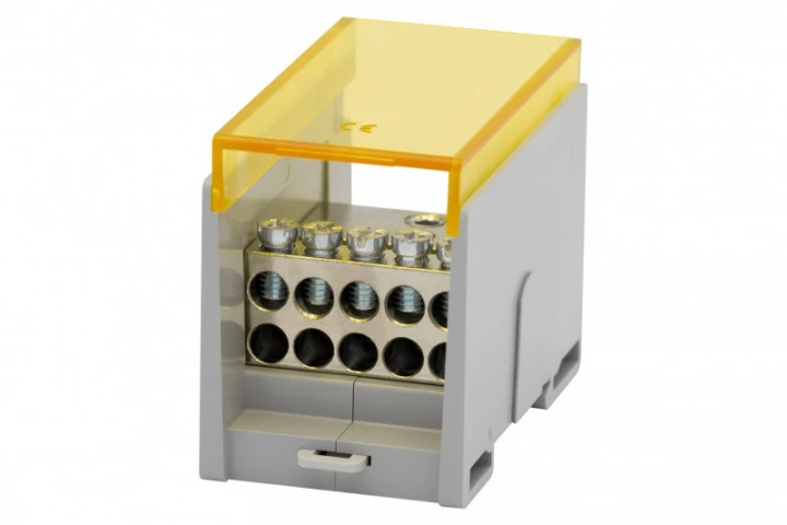 Blok rozdzielczy VBR 400A-10 (1x50 / 10x16) Al/Cu - żółty
