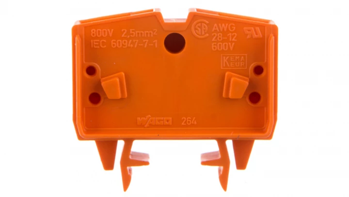 Złączka 2-przewodowa 2,5mm2 pomarańczowa 264-706 /100szt./