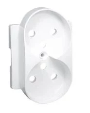 Pokrywa gniazda podwójnego z przesłonami do ramek DETAIL biały 82068PDZ-30