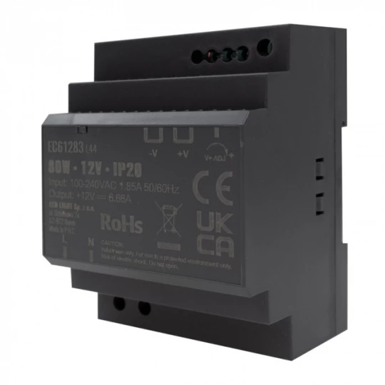 Zasilacz na szynę DIN PREMIUM 12V 80W