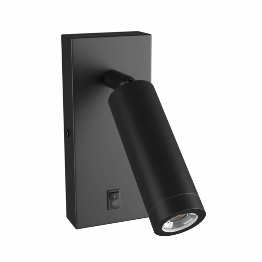 MADARA SLIM MR11 SWITCH SCONCE 230V IP20 38x95 + base140x60x25 BLACK
