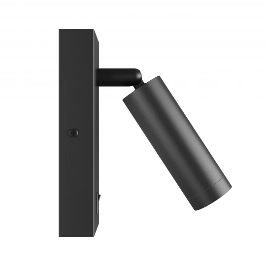 MADARA SLIM MR11 SWITCH SCONCE 230V IP20 38x95 + base140x60x25 BLACK