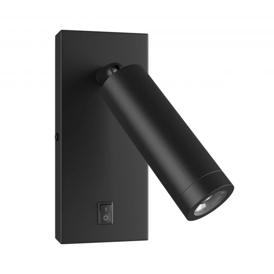 MADARA SLIM MR11 SWITCH SCONCE 230V IP20 38x95 + base140x60x25 BLACK