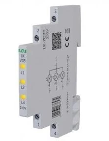 Lampka kontrolna zasilania 1/3S 3xLED żółta LK-703Y