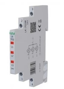 Lampka kontrolna zasilania 1/3S 3xLED czerwona LK-703R
