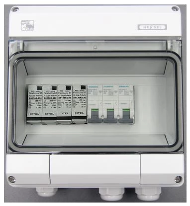 Zestaw przyłączeniowy PV - AC 1 SPD CITEL typu 1+2 1 MCB 16A 3P KV PV AC1+2 600001/C