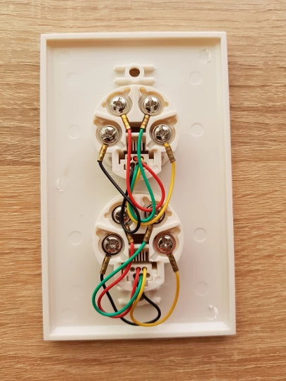 Gniazdo telefoniczne podtynkowe 2xRJ12 6P4C LX 9122