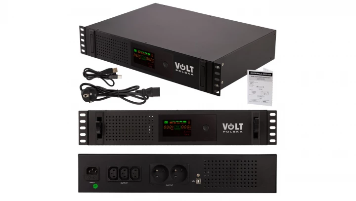 Zasilacz awaryjny UPS VOLT Polska RackUPS 2000VA/1200W 2×9Ah Line-Interactive RACK 19