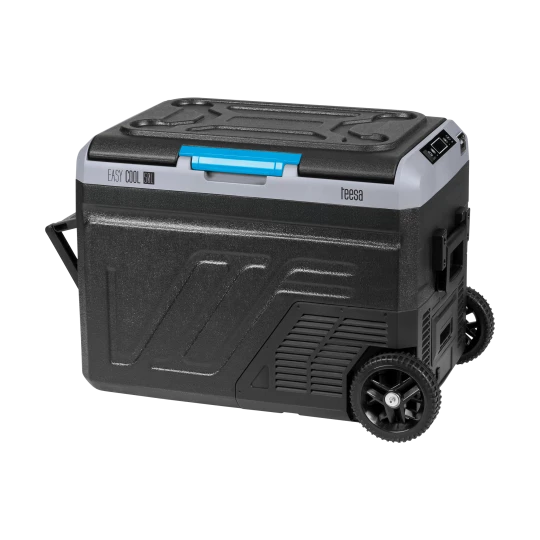 Profesjonalna lodówka turystyczna kompresorowa TEESA z funkcją mrożenia 50L DC12/24 AC 230V, duże koła i solidna rączka , Bluetooth, możliwość zasilan