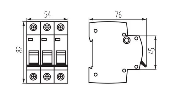Ogranicznik mocy umownej 3P 32A (typu Etimat T) KMB6-P-32/3 45765