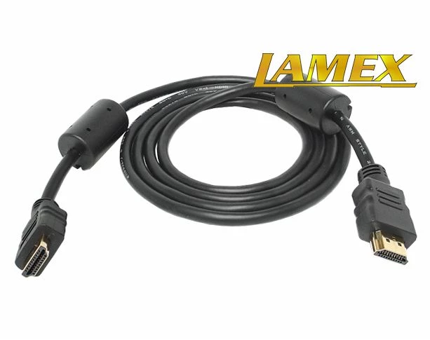 LXHD15 PS Kabel HDMI-HDMI złoty + Filtr 1.5m Cu